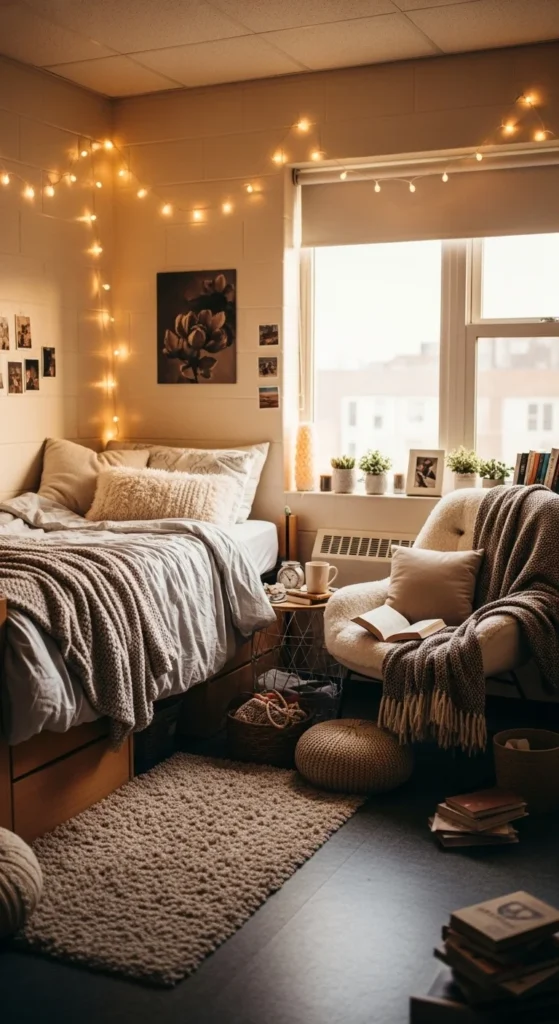 how to make a dorm room cozy
