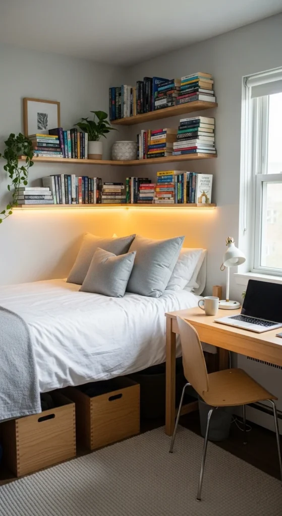 how to organize a dorm room