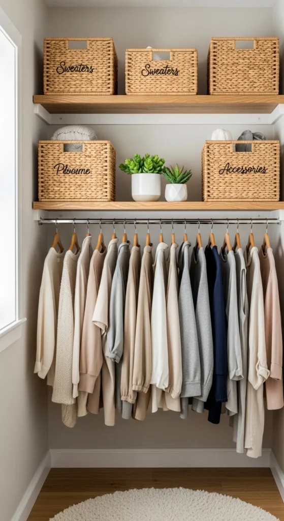 how to organize a small closet