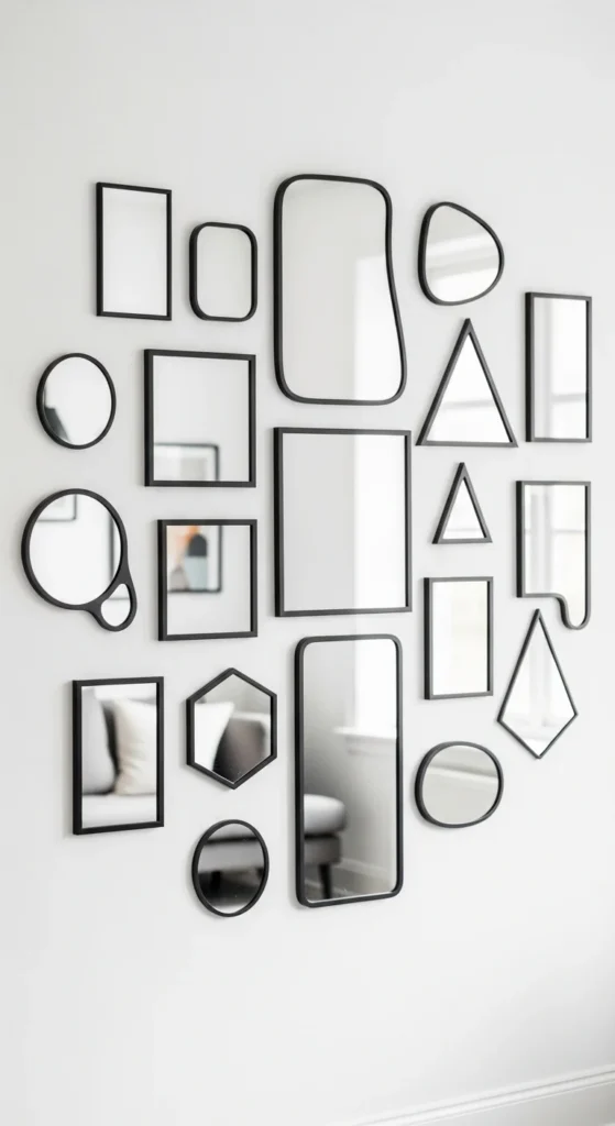 Black-and-White Framed Mirrors
