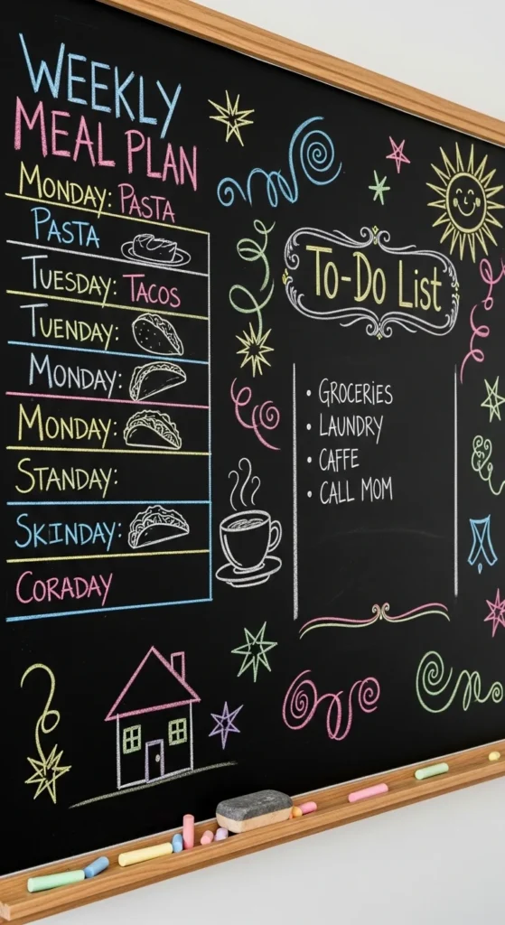 Chalkboard Wall for Notes and Menus