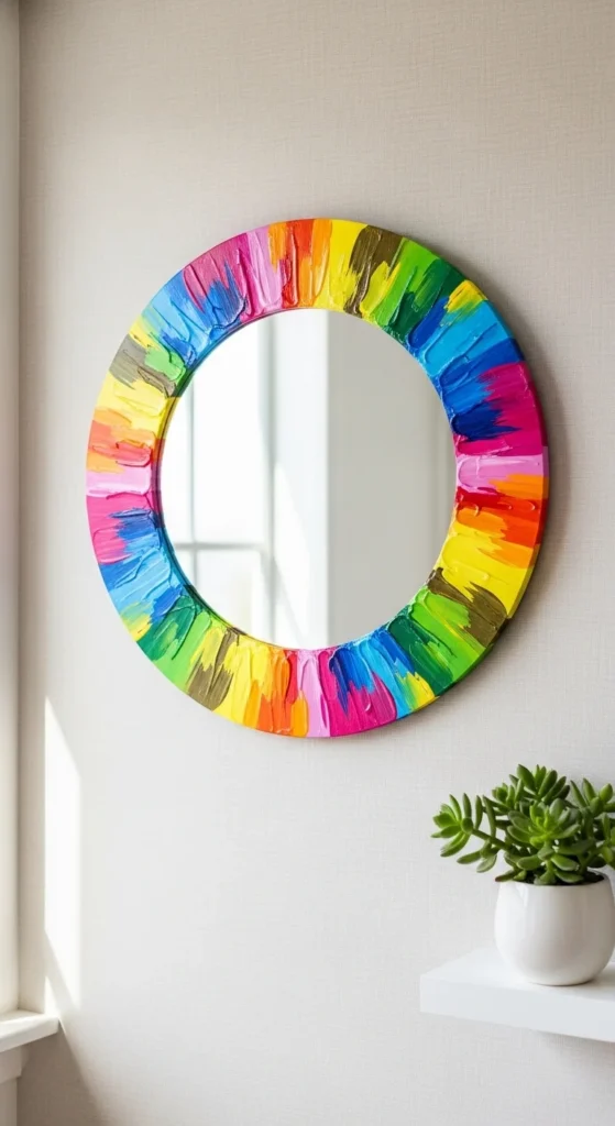 DIY Painted Frame Mirror