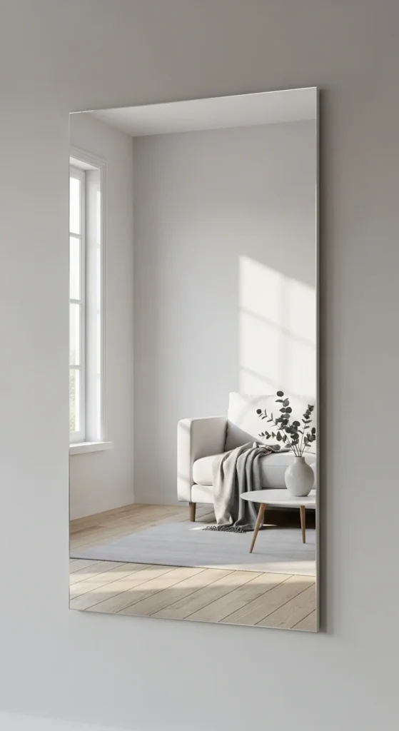 Minimal Frameless Mirror for Clean Style