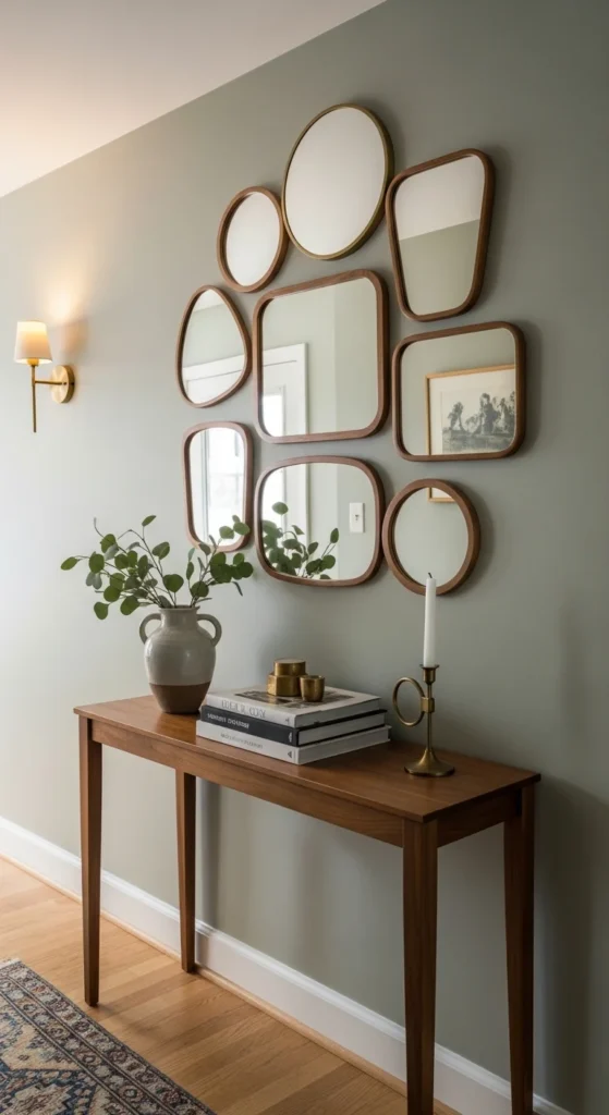 Mirror Cluster Above Console Table