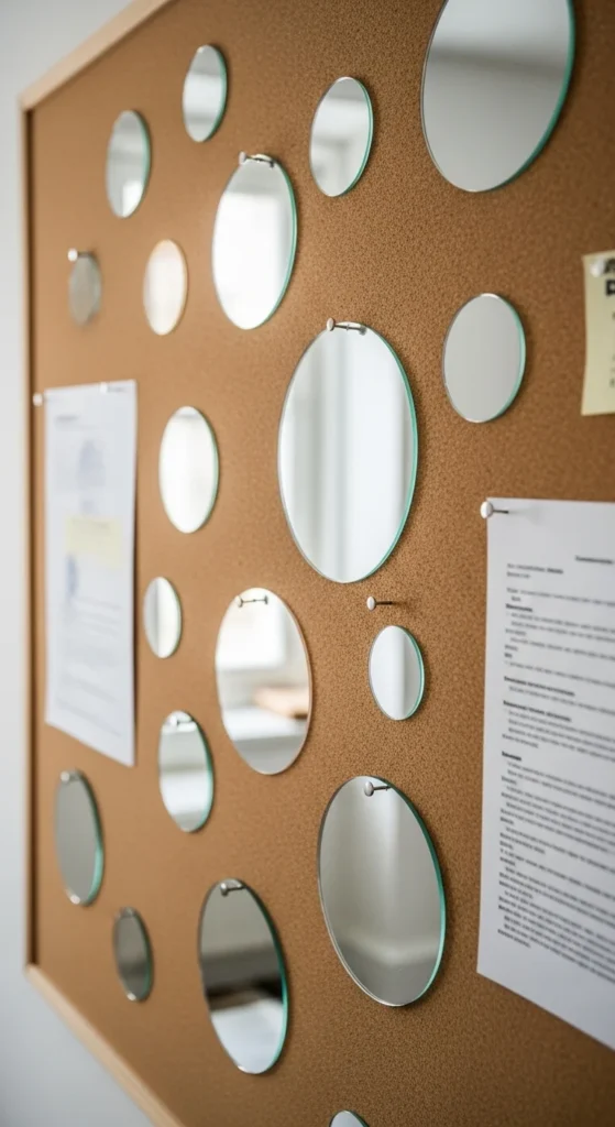 Mirror and Cork Board Combo