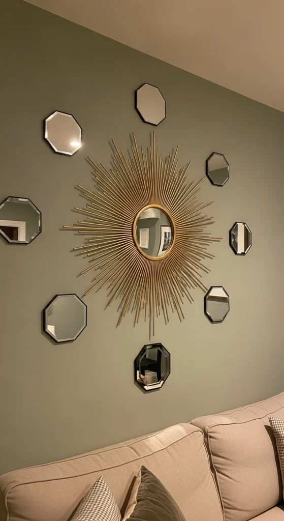 Mirrors Around a Central Focal Piece
