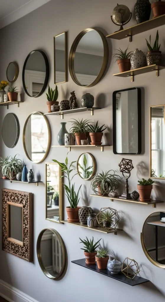  Mirrors With Floating Shelves