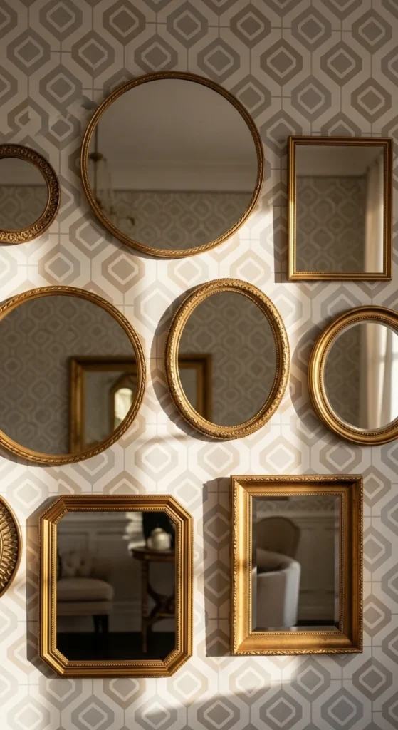Mirrors With Patterned Backgrounds
