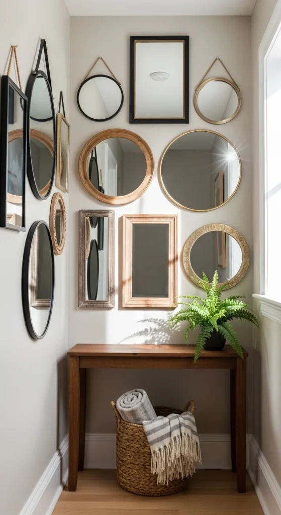 Mix Round and Rectangular Mirrors